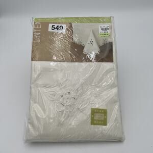 Lintex Linens Floral Classic Ivory Embroidered Tablecloth 60X120 Rectangle NEW